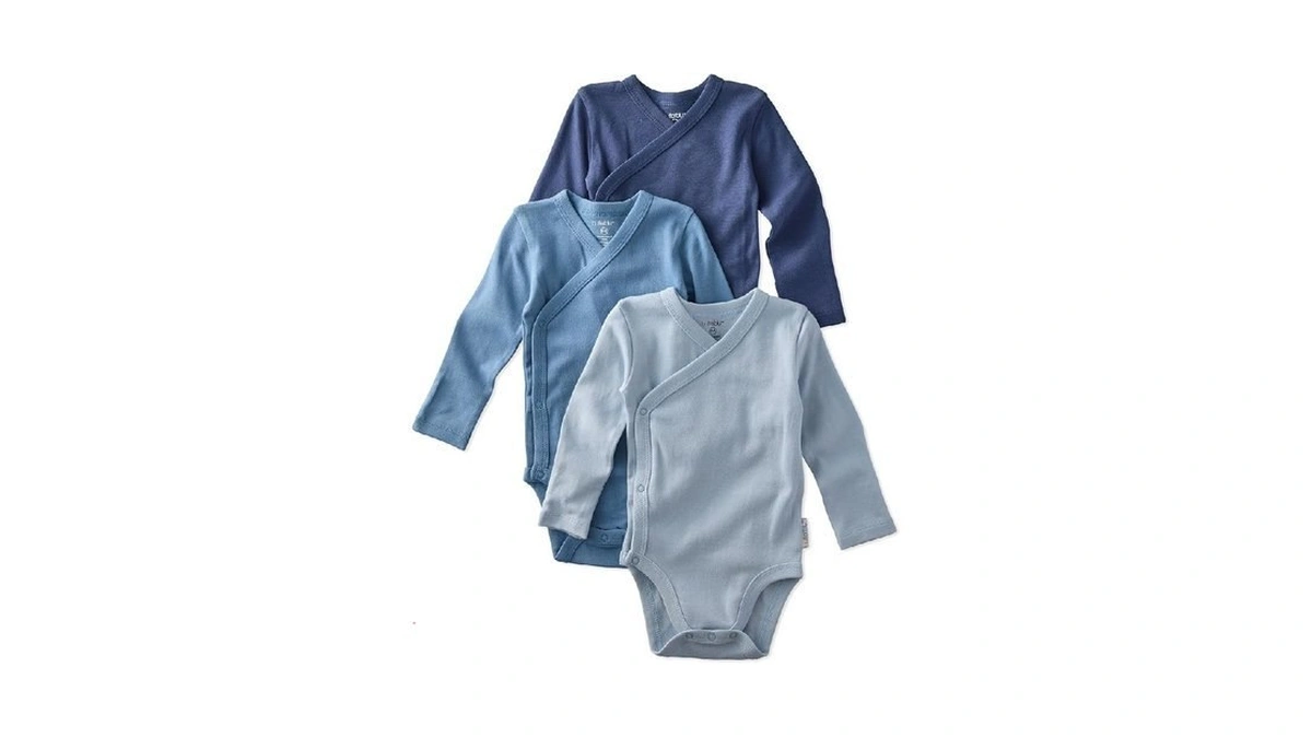 Butterblu Sterling 3-pack Side Snap Long Sleeve Bodysuits Organic Cotton