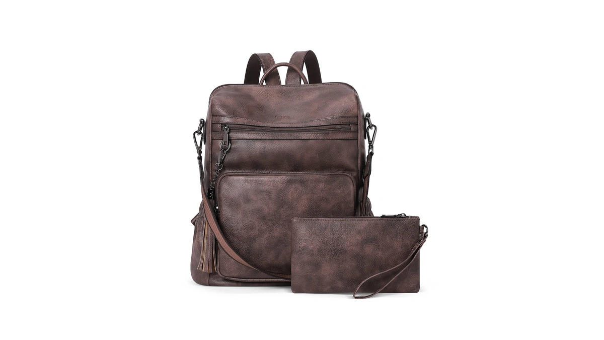 Cluci Backpack Purse For Women Leather Fashion Designer Travel Ladies