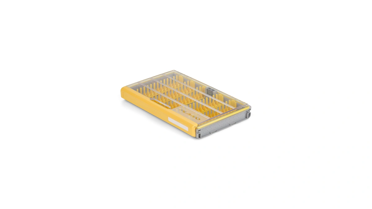 Plano Edge Master Jig/bladed Jig Box, Transparent/yellow