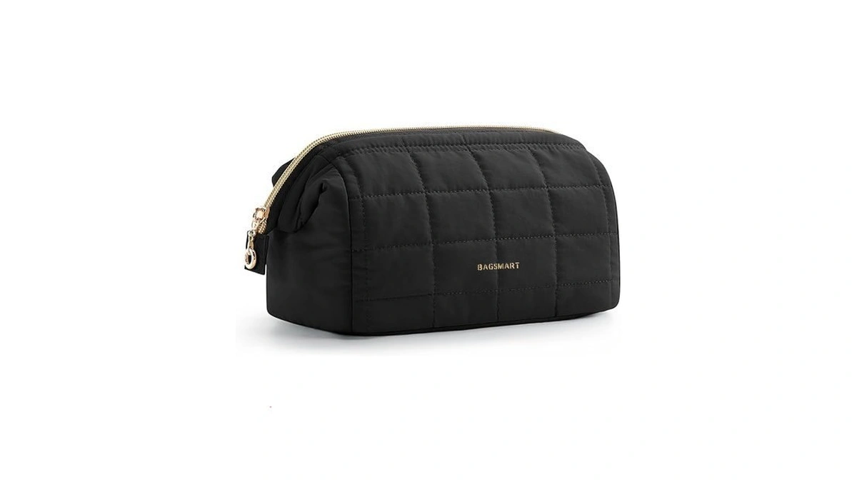 Bagsmart Makeup Bag Travel Toiletry Bag, Puffy Padded Make Up