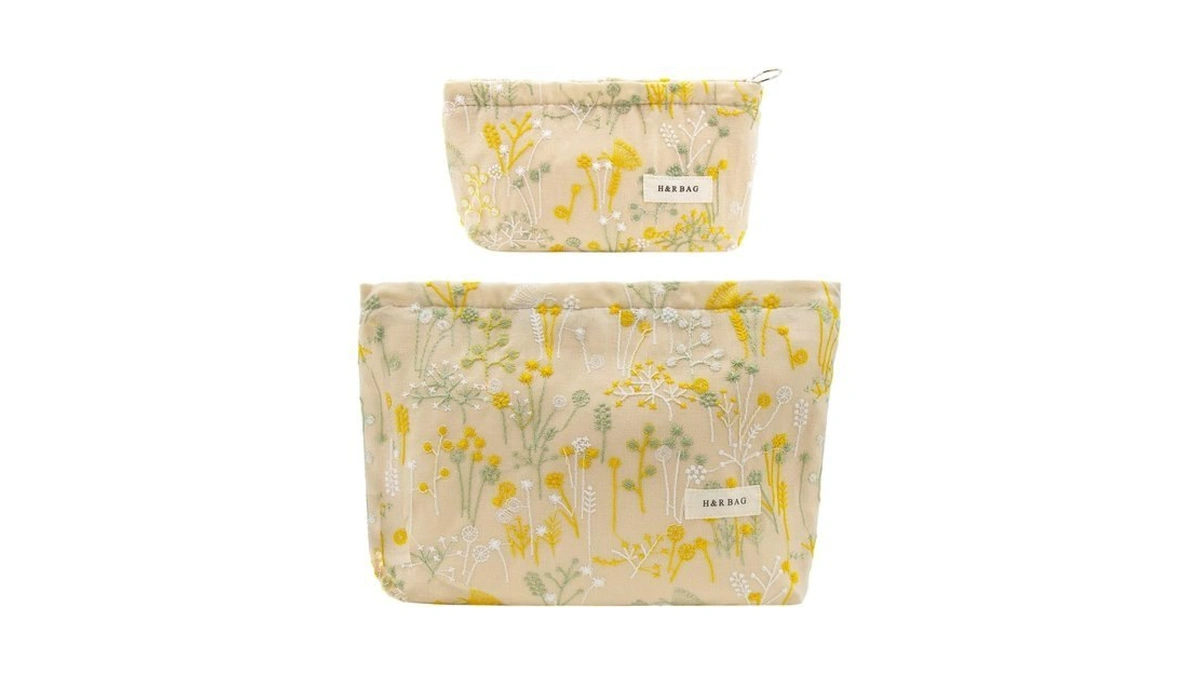 Getgto 2 Pcs Makeup Bags, Large Cosmetic Bag Travel Toiletry