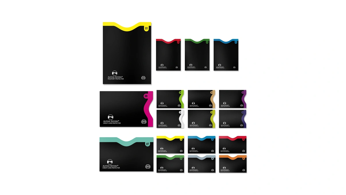 Alpine Rivers Rfid Blocking Sleeves, Credit Card Protector, Passport Sleeve
