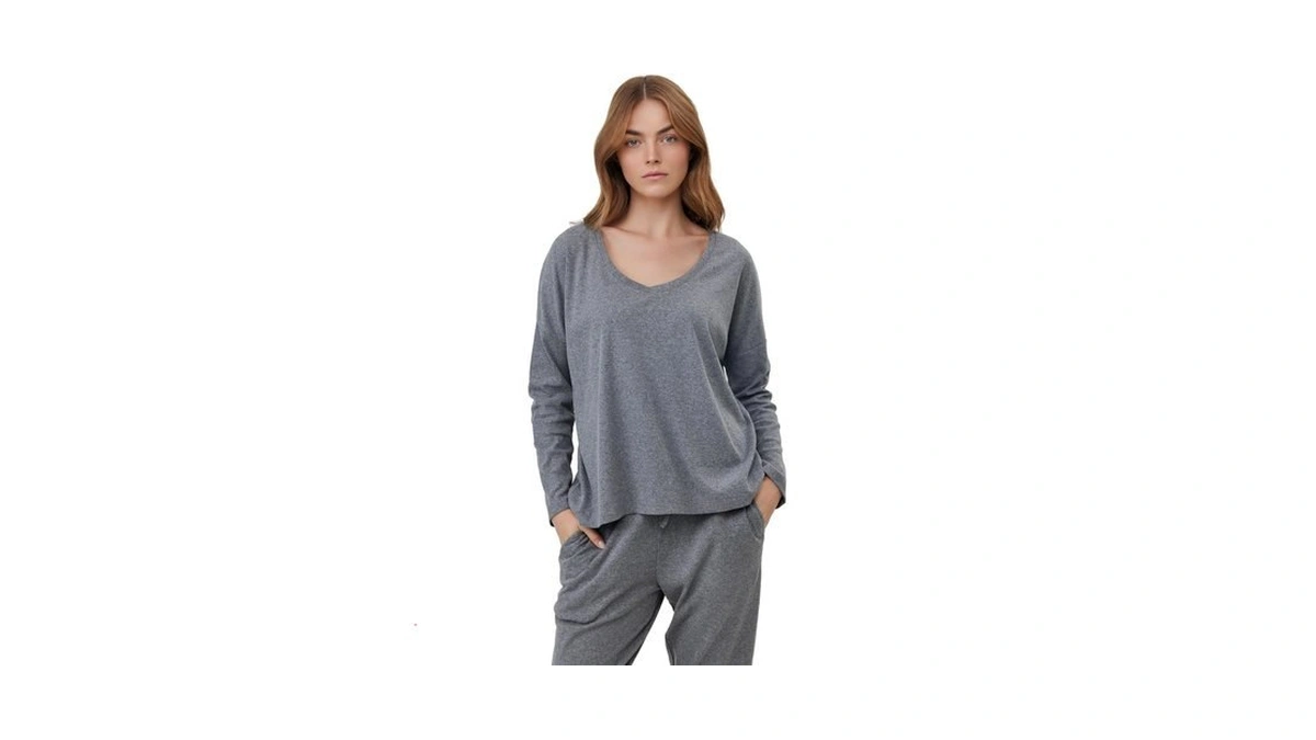 Gottex Beach Life Sandy Days Loungewear Top Open V Neckline