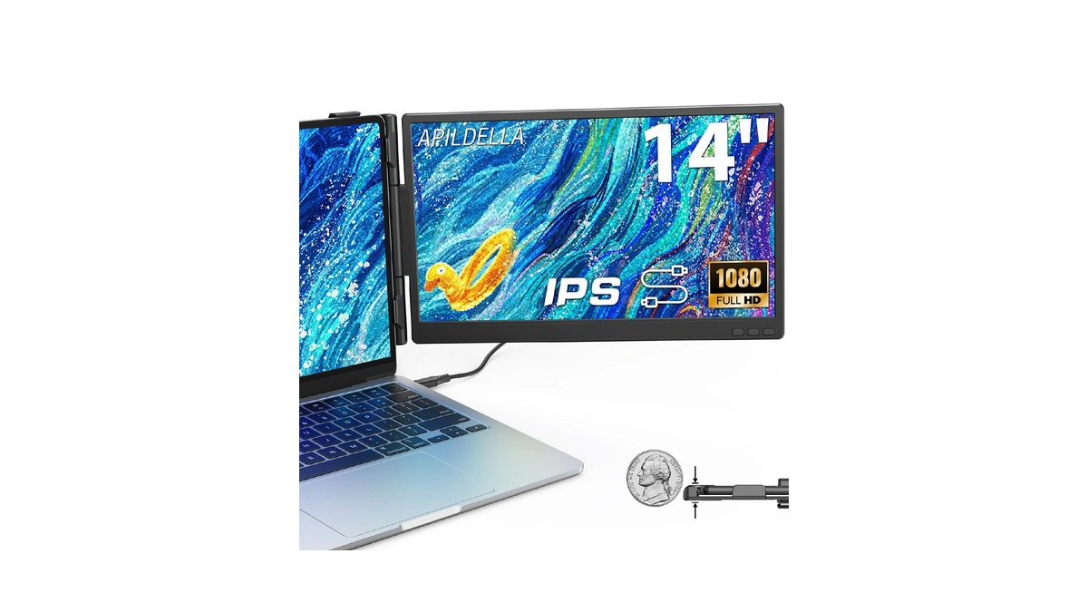 Amazon : Apildella 14'' Dual Laptop Screen Extend