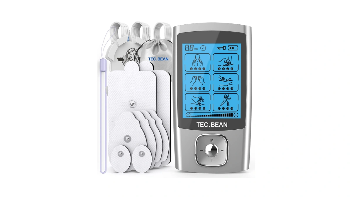 Tec.bean 24 Modes Tens Unit Muscle Stimulator, Rechargeable Tens Machine