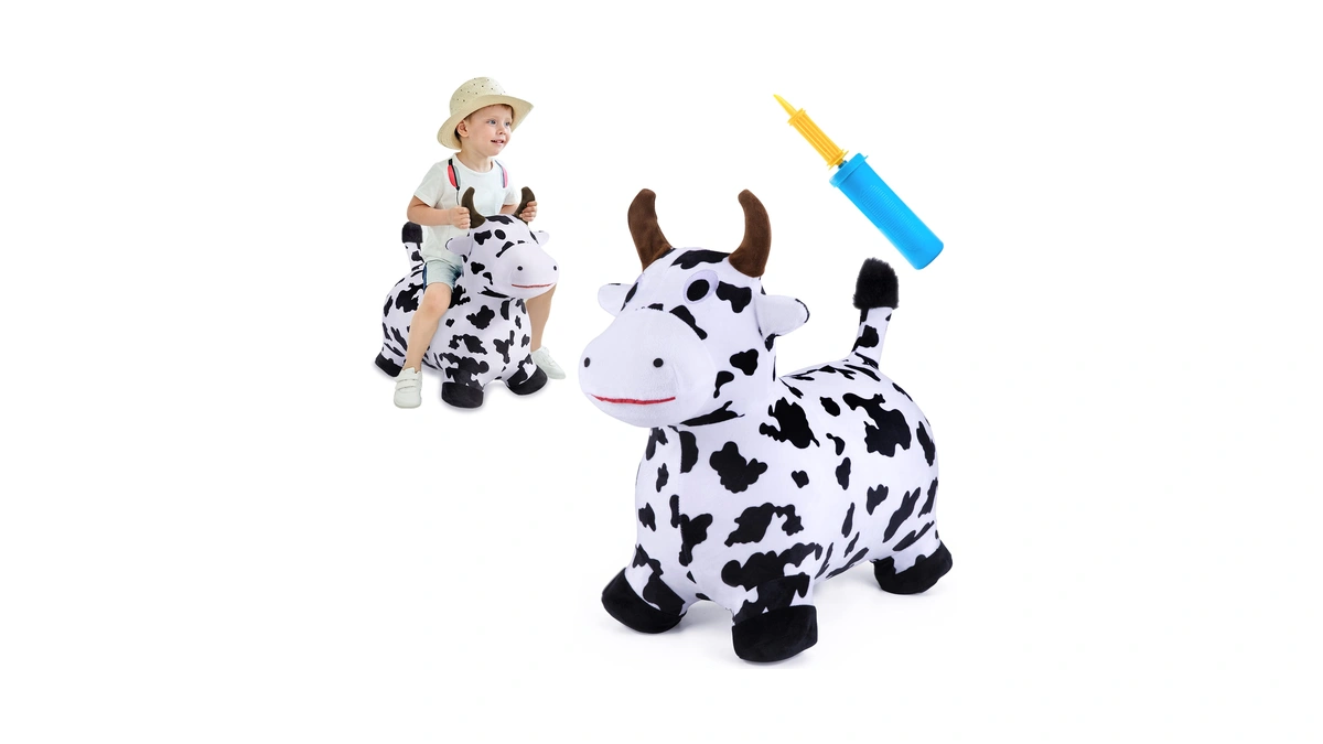 Iplay, Ilearn Bouncy Pals Hopping Cow Horse, Toddler Girl Boy