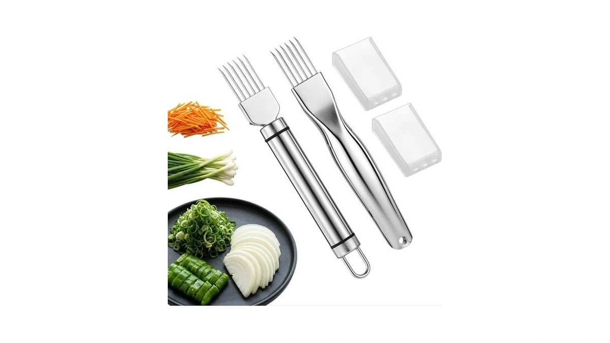Nogeqi 2 Pcs Green Onion Slicer, Shred Silk The Knife,