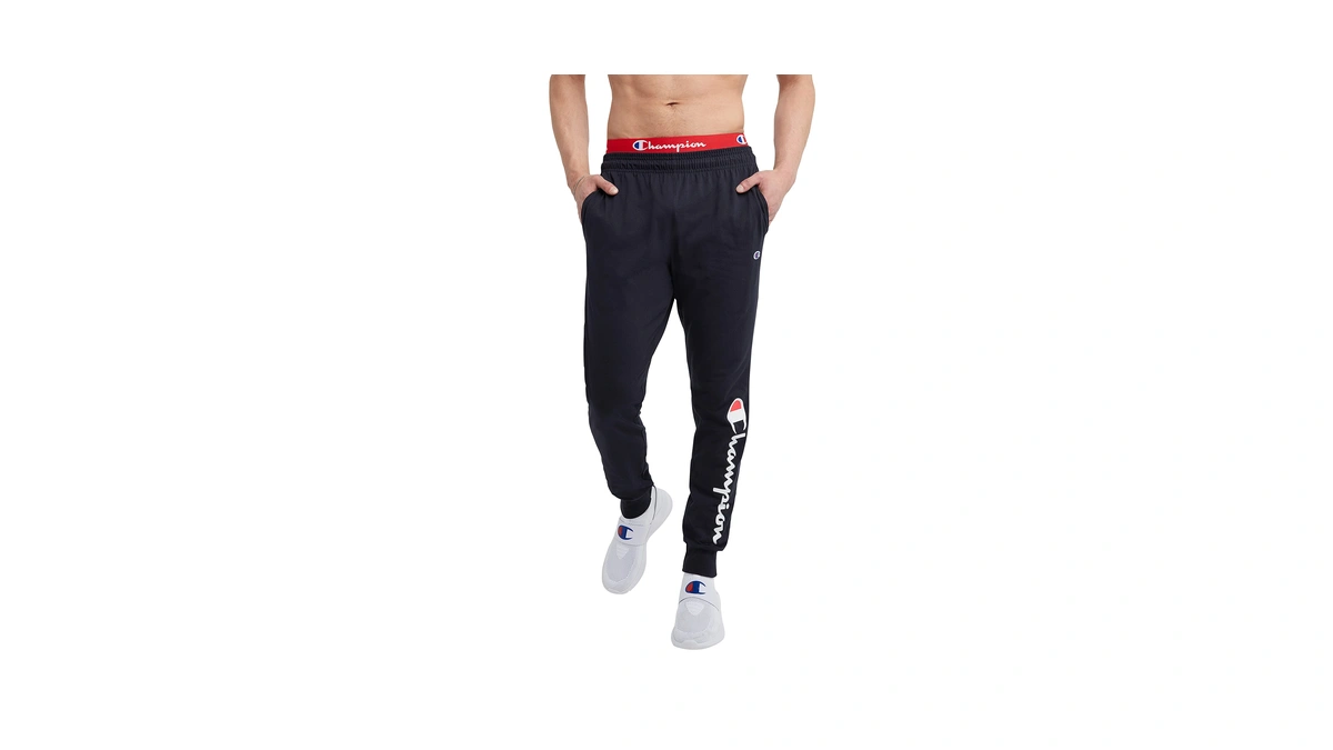 Champion Men's Joggers, Lightweight Lounge Pants, Jersey Graphic Pants For