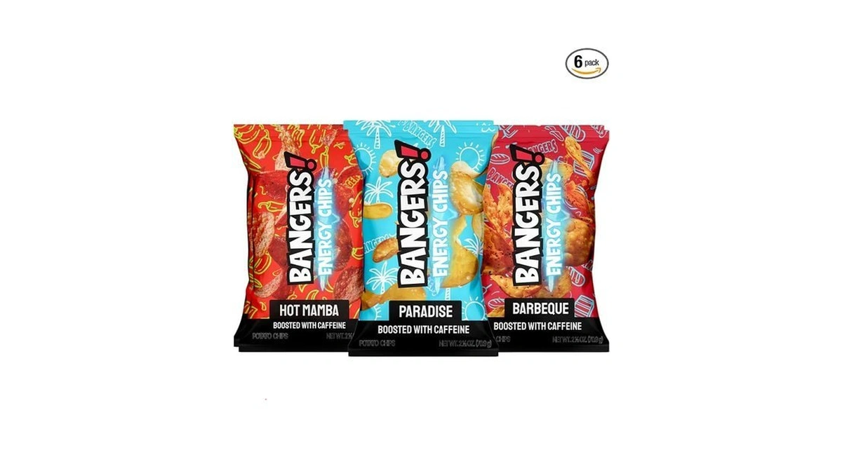 Bangers! Energy Chips 6-pack | 200mg Caffeine Per Bag —
