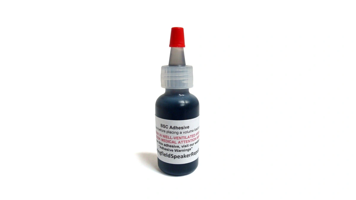 Pro-grade Black Rubberized Speaker Repair Adhesive Glue (1/2 Oz) -