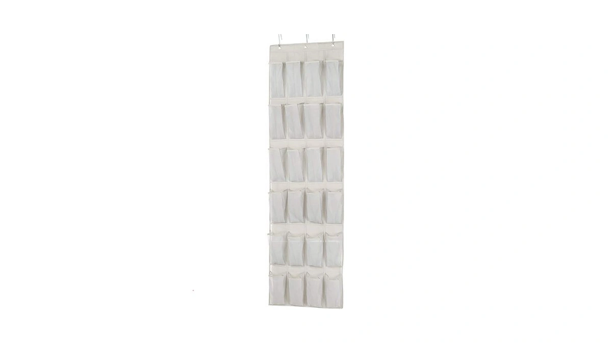 Amazon Basics 24 Medium Mesh Pocket Over-the-door Hanging Shoe Organizer,