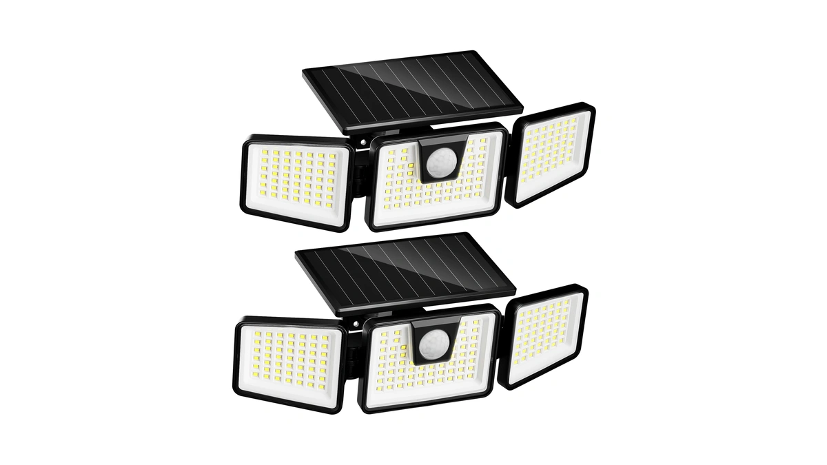 Incx Solar Lights Outdoor Waterproof, 3000 Lm 156 Led Motion