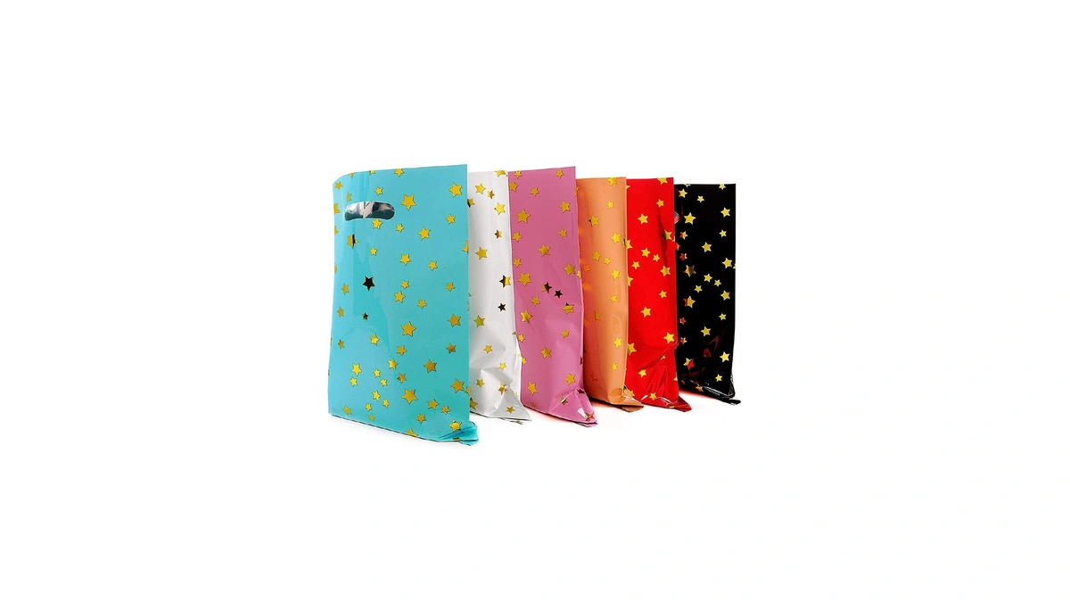 Habile 48 Pieces Of Thicker Gift Bags With Handles, Plastic