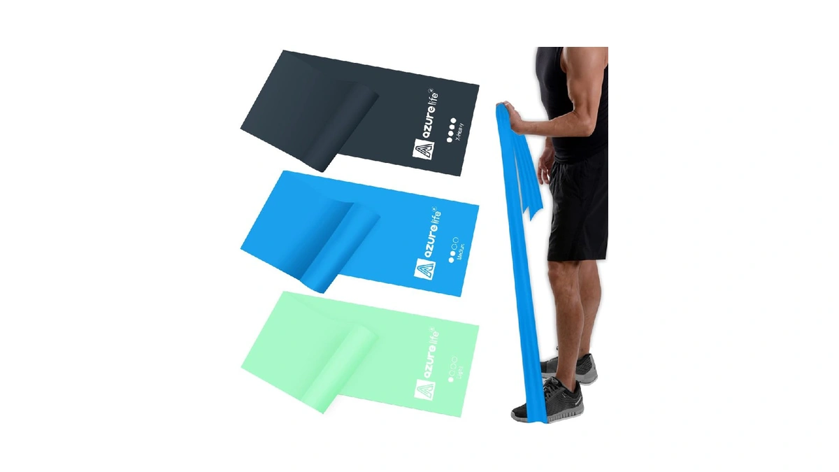 A Azurelife Resistance Bands,professional Long Non-latex Elastic Stretch Bands,exercise Bands