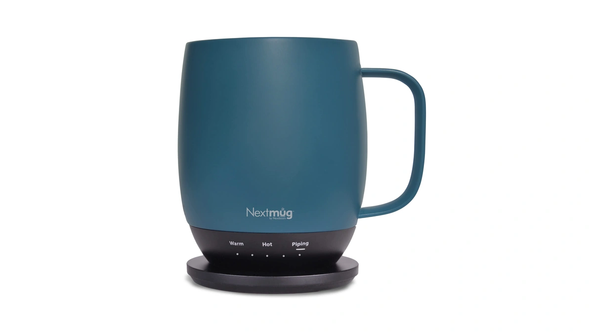 Nextmug - Temperature-controlled, Self-heating Coffee Mug (slate Blue - 14