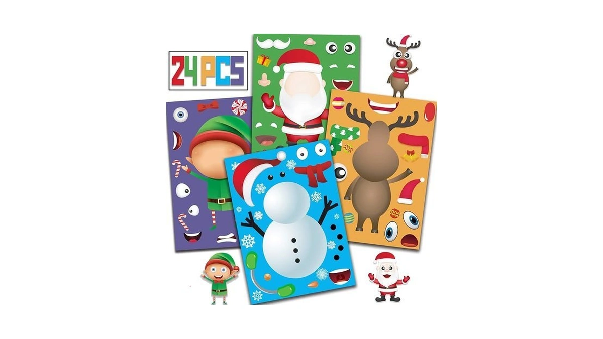 Christmas Stickers For Kids - Christmas Crafts Activities Party Favors