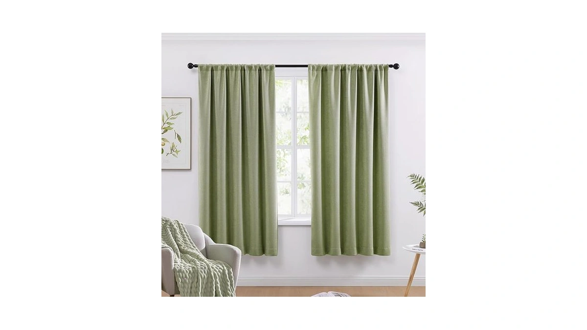 Wrensonge Blackout Curtains For Bedroom, Sage Green Blackout Curtains 72