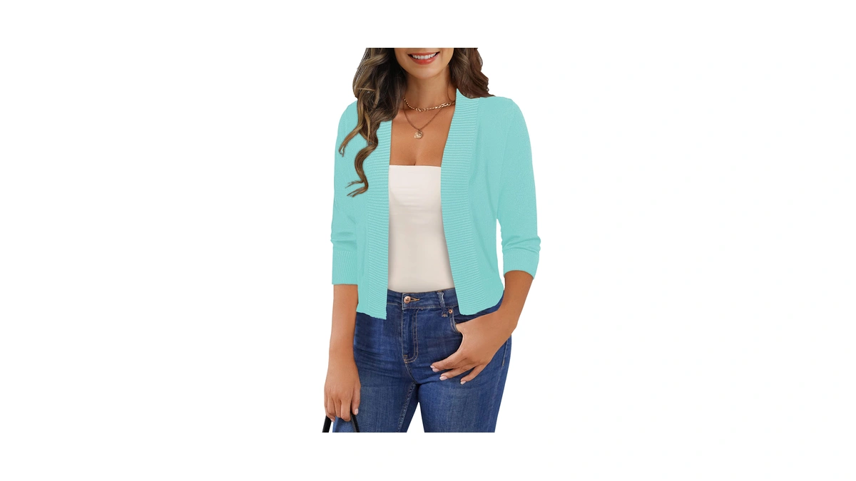 Gomamee Women's 3/4 Sleeve Shrug Cardigan For Dresses