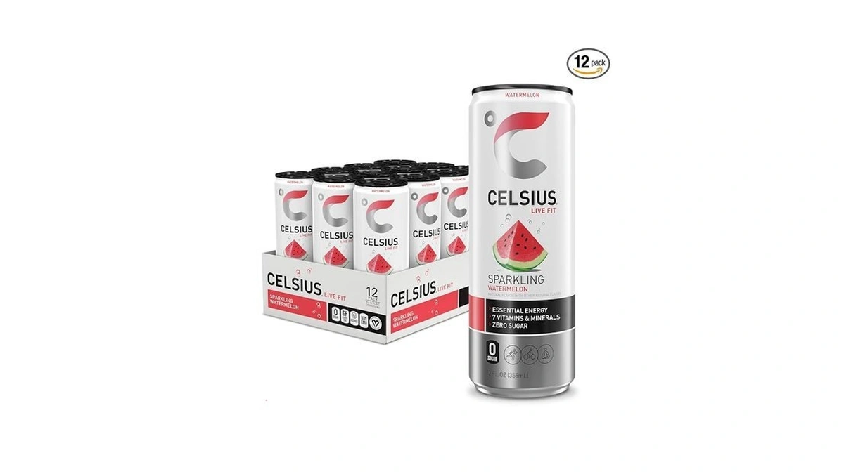 Celsius Sparkling Watermelon, Sugar Free Energy Drink, 12 Fl Oz