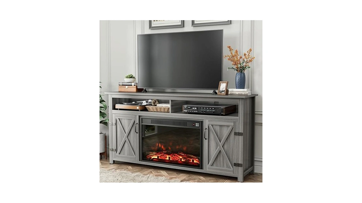 Yeshomy Fireplace Tv Stand For Television Up To 65+ Inch