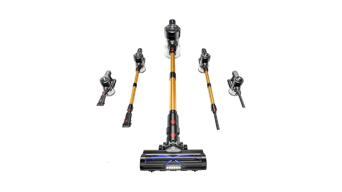 Nadaly Cordless Vacuum Cleaner, 580w 50kpa Self-standing Stick Vacuum With