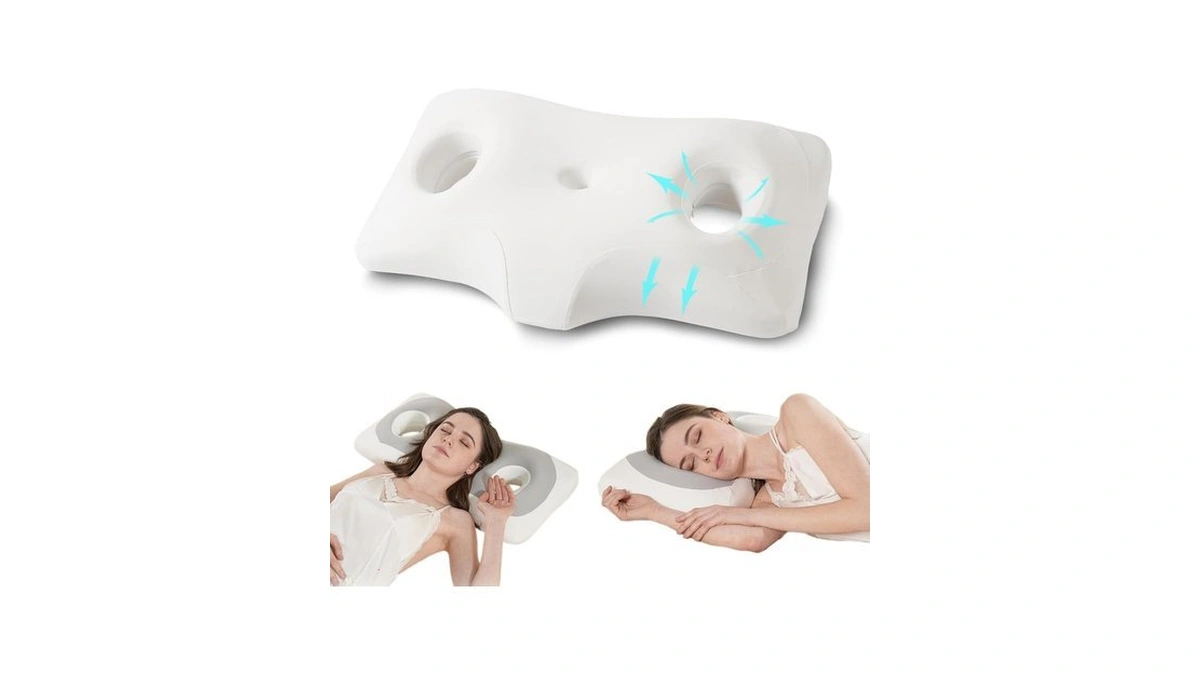 Cervical Neck Pillow, Memory Foam Pillows With Neck Support, Ear