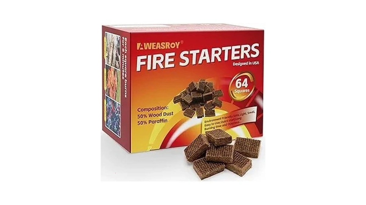 Fire Starter Squares 64 - Fire Starters For Fireplace,chimney,bbq Grill,camping