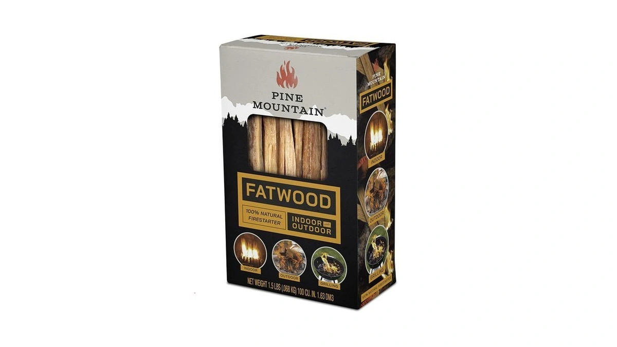 Pine Mountain, Fatwood Starterstikk, Natural Firestarting Sticks For Campfire, Fireplace,