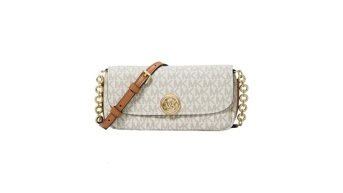 Michael Kors Women's Nolita Small Flap Chain Crossbody, Gold-tone Hardware/mk
