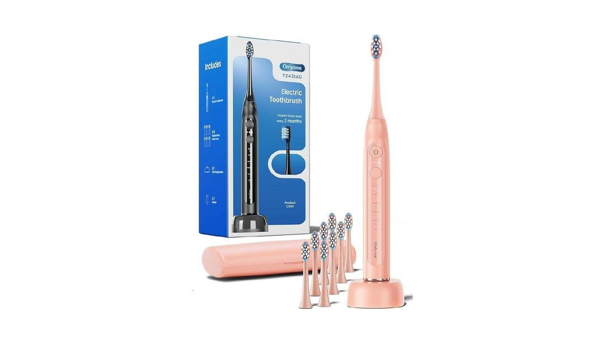 Onlyone Electric Toothbrush For Adults, Rechargeable Electric Toothbrush With 8