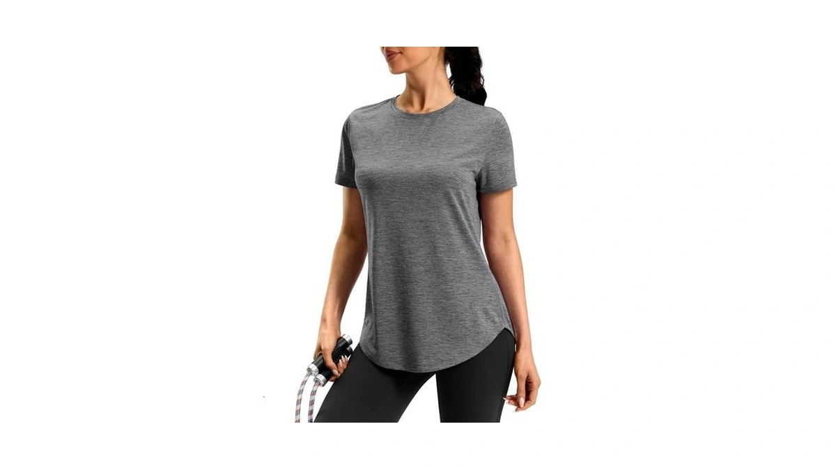 Workout Shirts For Women Dry Fit Short Sleeve Gym Tops