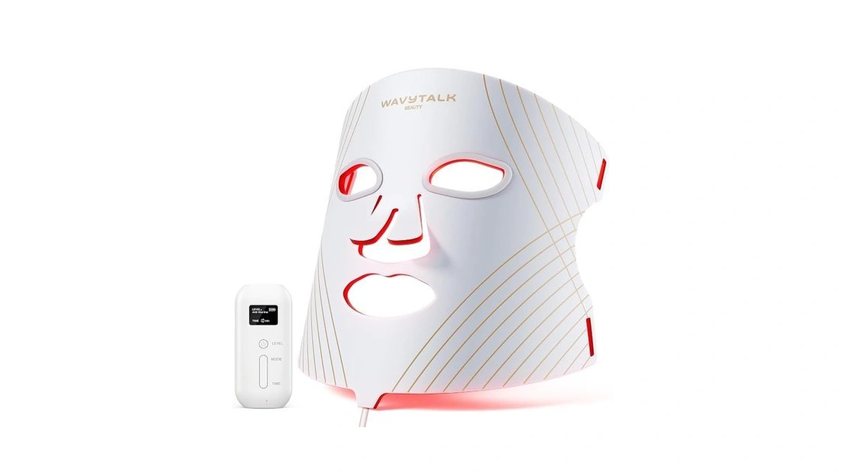 Wavytalk Red Light Therapy Mask For Face, Glow Time Led