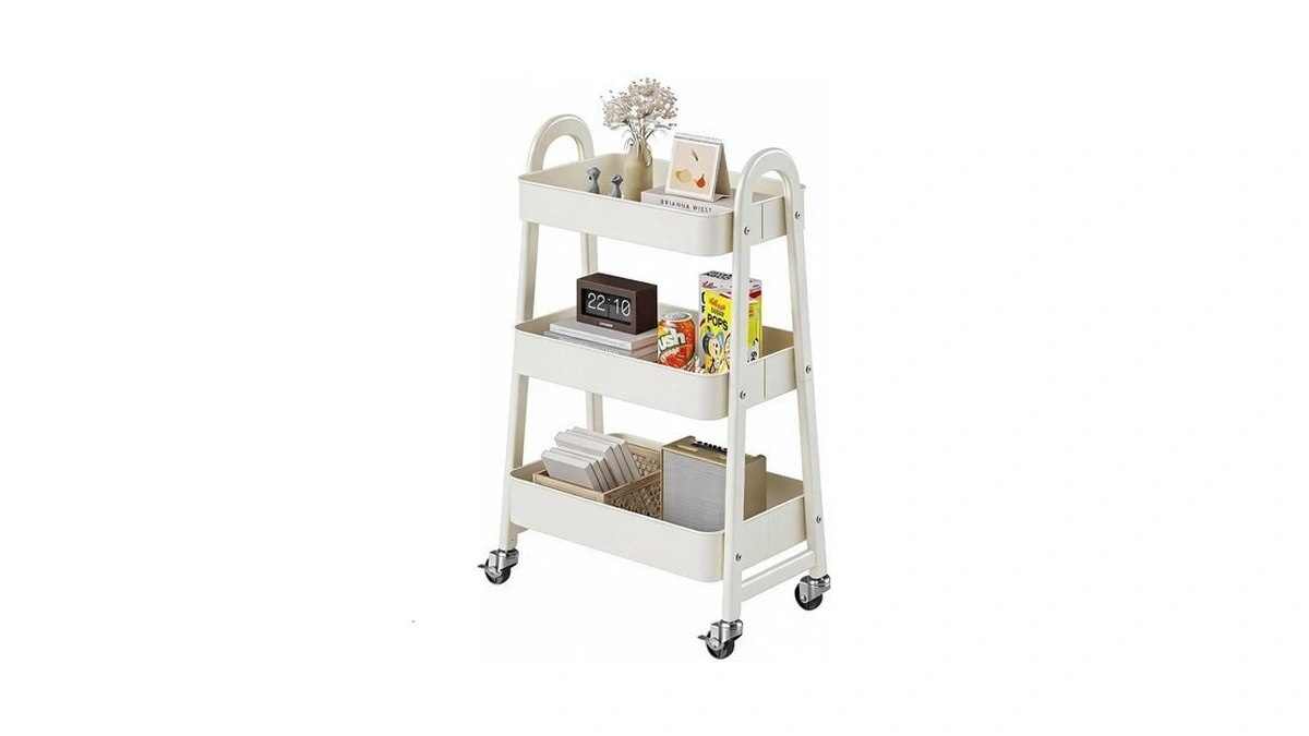 Dumos 3 Tiers Rolling Cart, Utility Cart, Storage Organizer