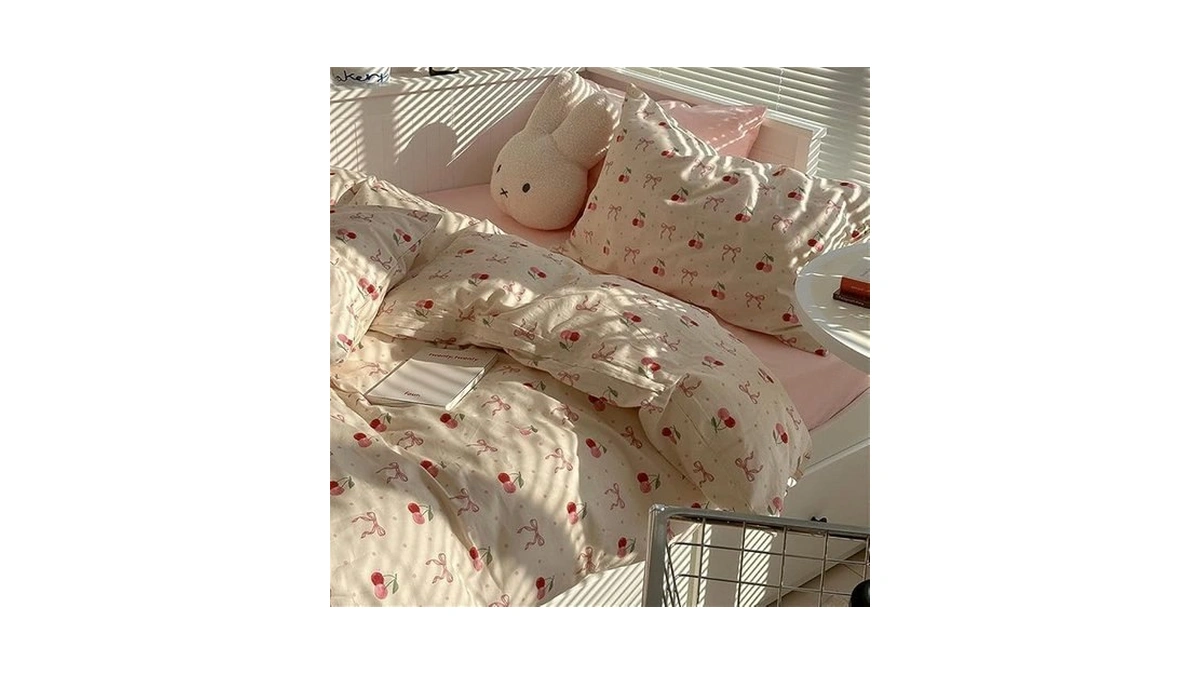 Sedefen Cute Duvet Cover Full Pink Bow Beddding Set Kids
