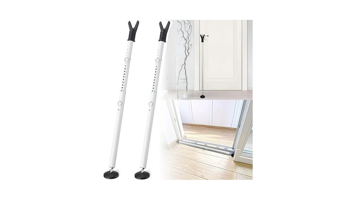 Jaotrel 2 Pack Sliding Door Security Bar,heavy Duty Portable Door