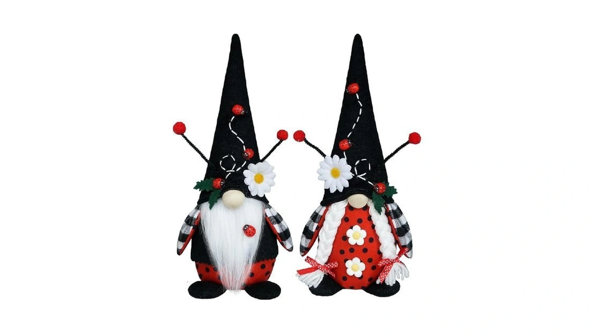 Knomeko Ladybug Gnomes Summer Decor Indoor - Summer Gnome Farmhouse