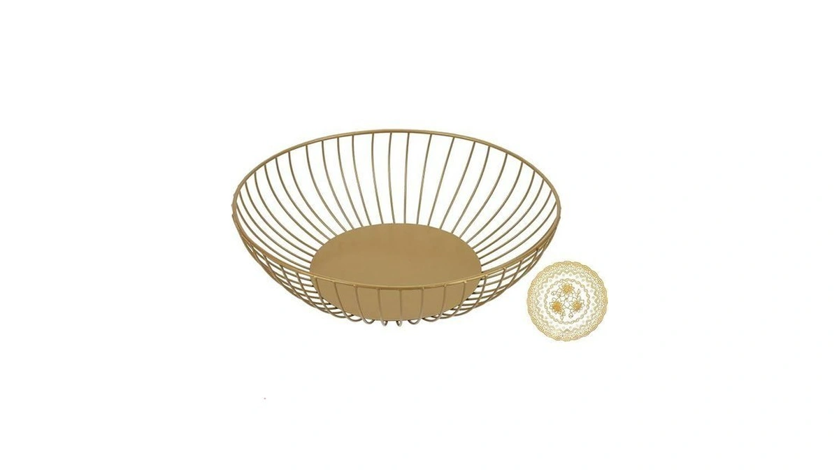 Ibwell Antique Large Fruit Basket For Kitchen Modern Fruit Bowl
