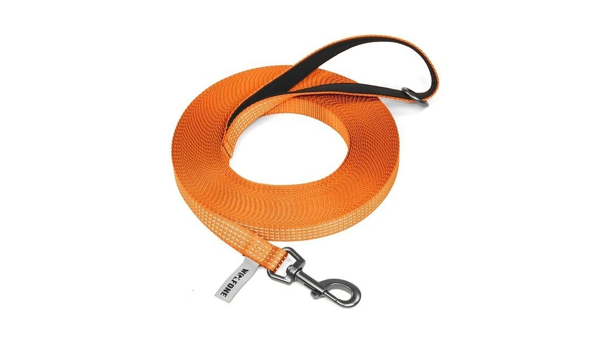 Wolfone 50ft Long Dog Leash, Reflective Training Lead With Swivel