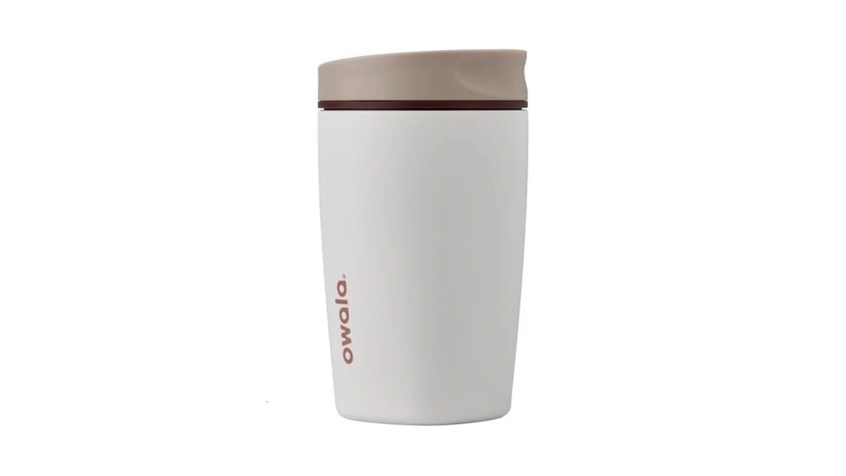 Owala Smoothsip Slider Insulated Stainless Steel Coffee Tumbler, Reusable Iced
