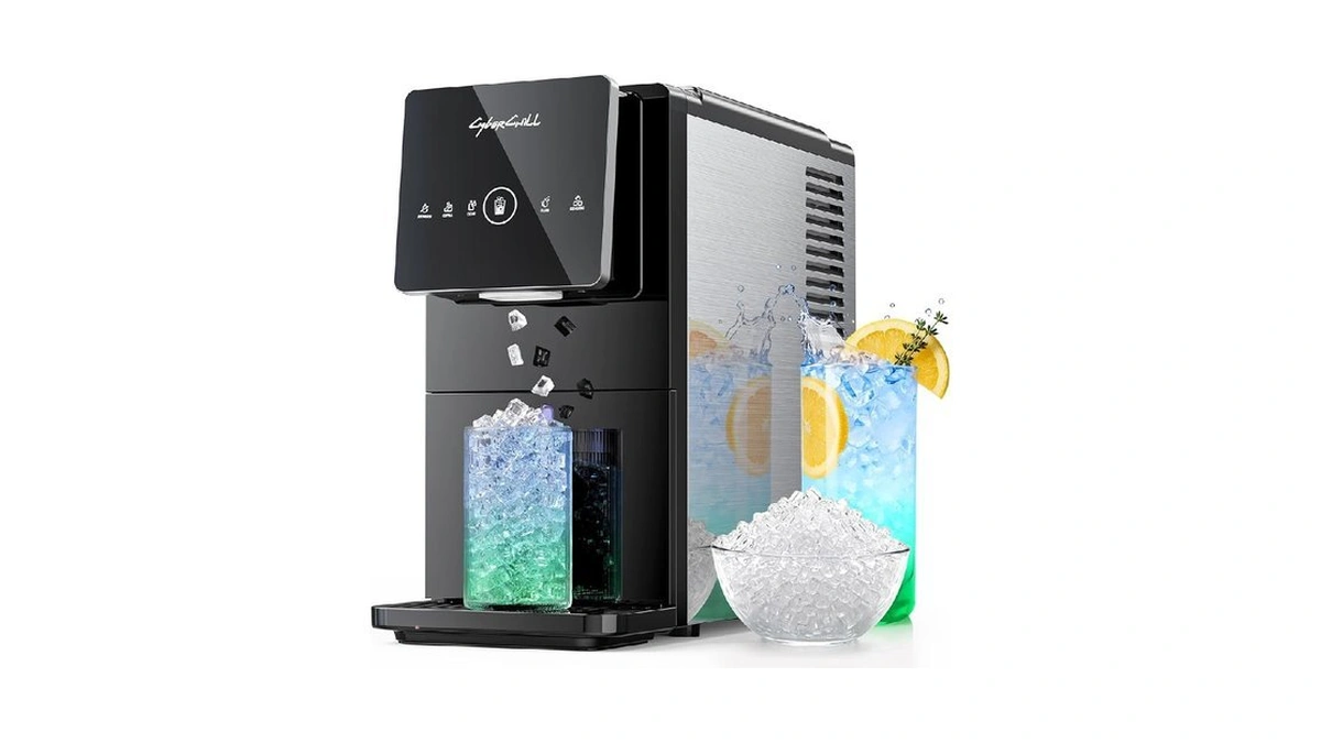 Cyberchill Nugget Ice Makers Countertop Dispenser, 40lbs/day Touch-free Ice