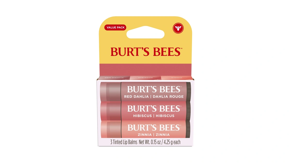 Burt's Bees Tinted Lip Balm Red Dahlia + Hibiscus +