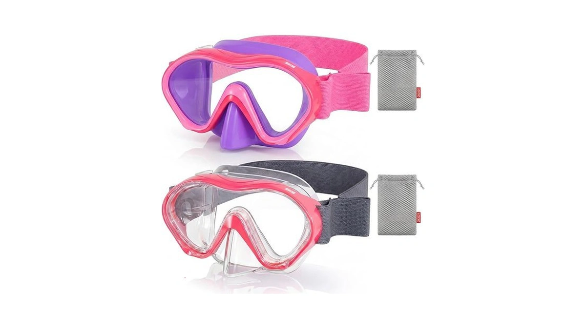 Aegend 2 Pack Kids Swim Goggles With Nose Cover For