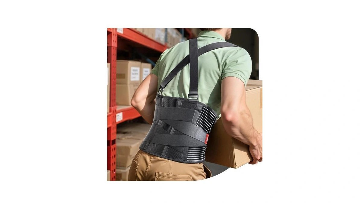 Ultra Breathable Work Back Brace For Men & Women [upgraded