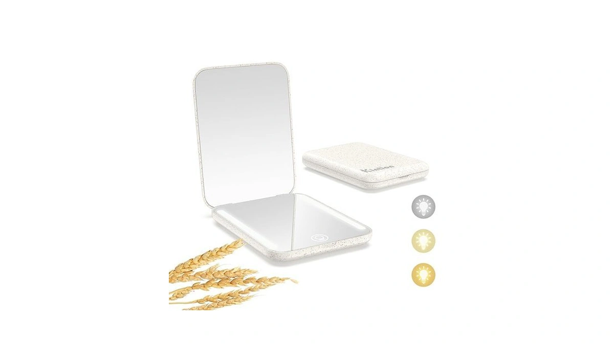 Kintion Rechargeable Pocket Mirror, 1x/3x Portable Compact Mirror