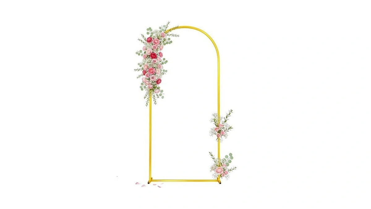 Toolterritary 6.6 Ft Wedding Arch Backdrop Stand, Stable Heavy Duty