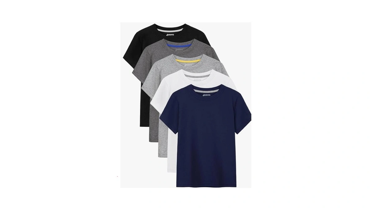 5 Pack Boys Shirts Cotton Short Sleeve T-shirtsboys Summer Tops