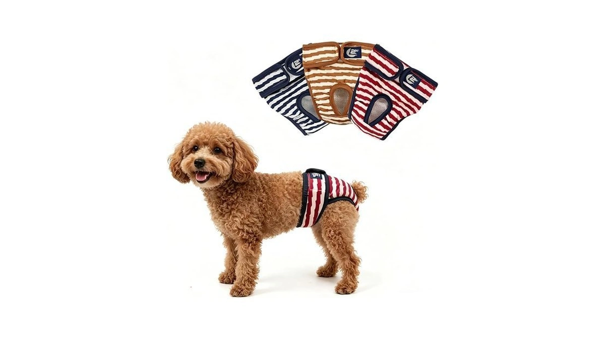 Namsan Small Dog Diapers Female, 3 Pack Washable Dog Period