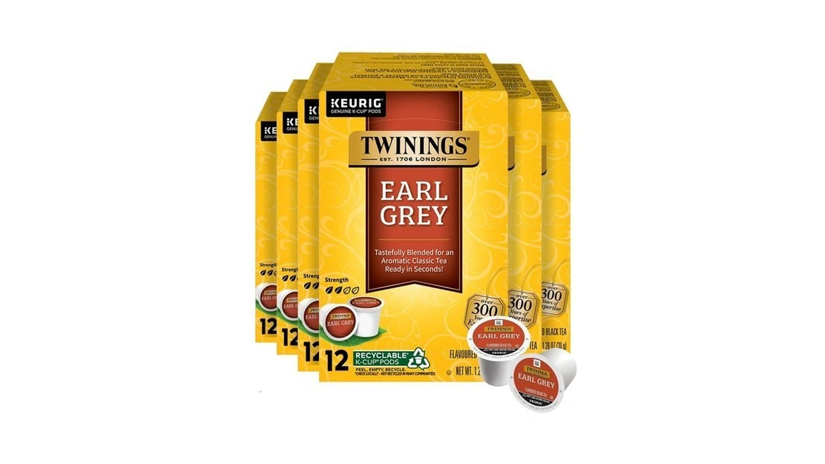 Twinings Earl Grey Black Bergamot Tea K-cups For Keurig 12