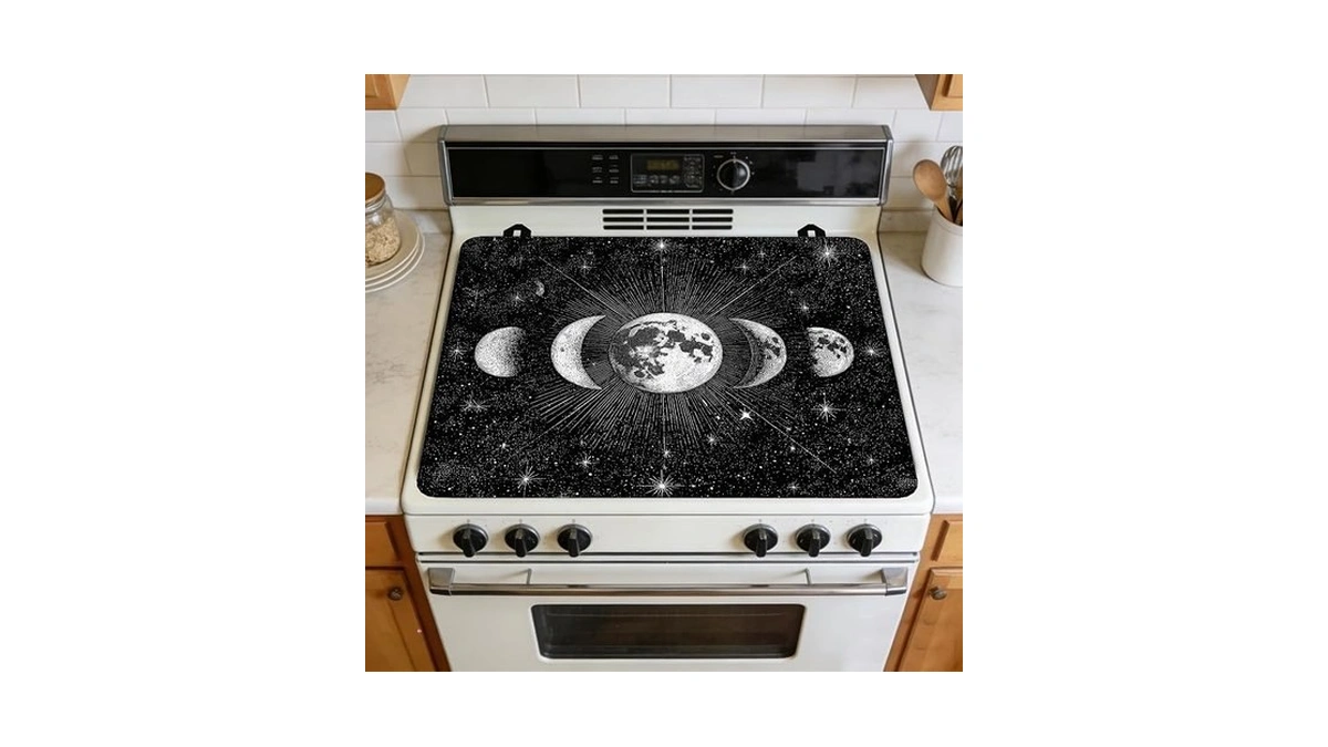 Boho Moon Cruise Stove Top Cover For Electric Stove -