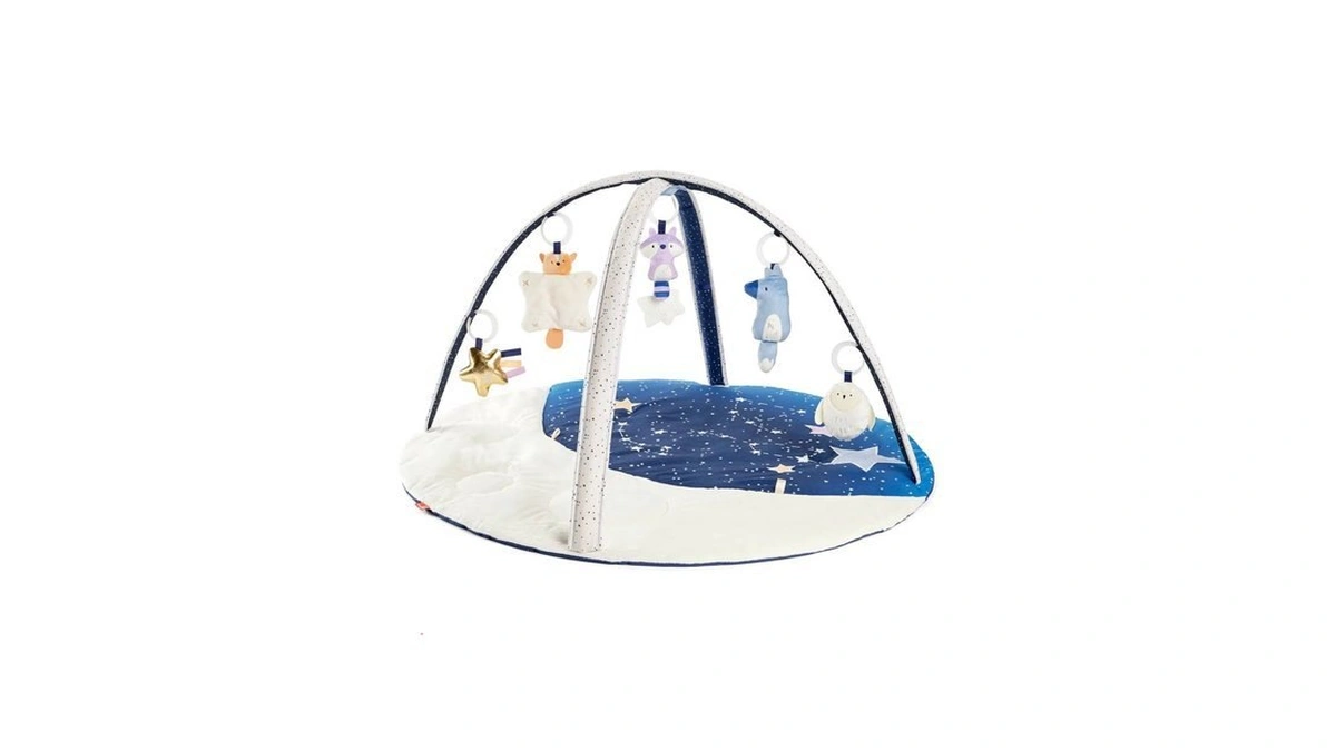 Skip Hop Tummy Time Mat, 3-in-1 Activity Baby Play Gym,